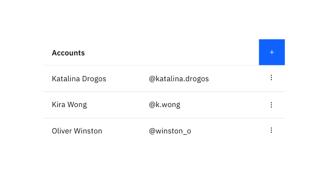 Contained list interactive elements